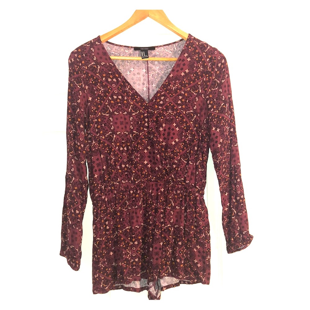 Forever 21 Full-sleeved Romper
